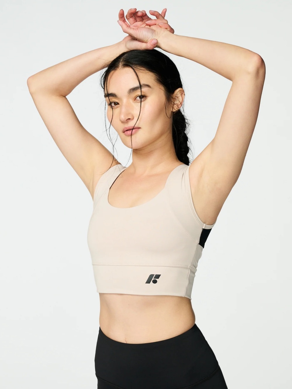 Forme || Power Bra in Ecru Posture Support Sports Bra Cream Black XL